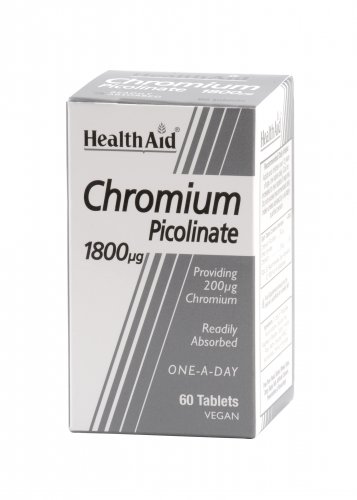 Health Aid Chromium Picolinate Χρώμιο Πικολινικό 1800μg 60 tablets